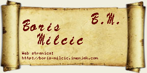 Boris Milčić vizit kartica
